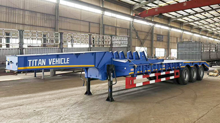 40 Ft Low Bed Trailer with Ramp in Philippines
