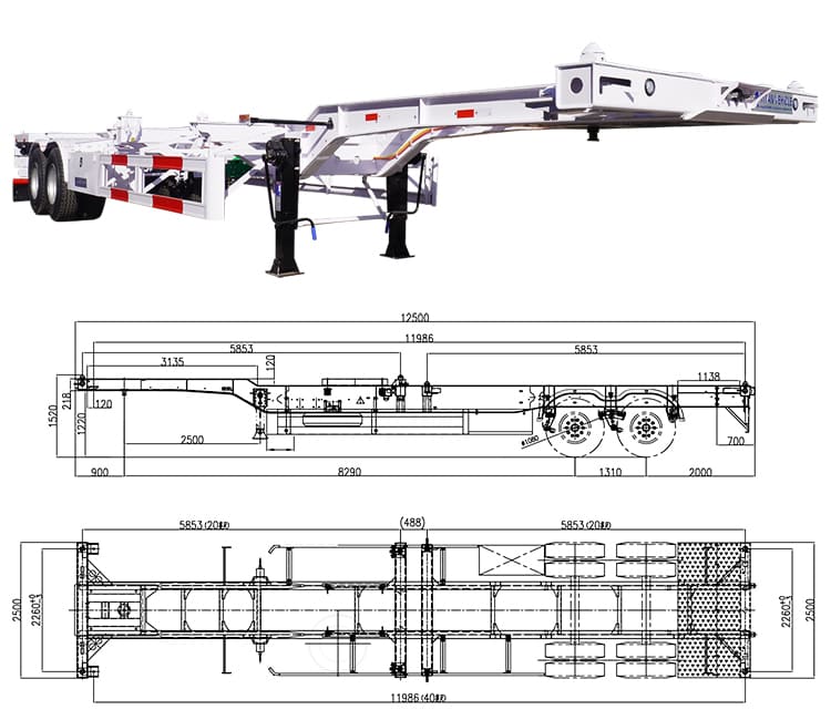 Container Chassis for transporting containers in philippines