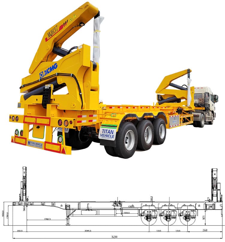 container side loader trailer for transporting containers in Philippines