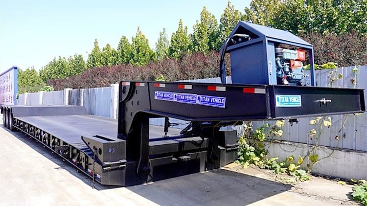 China 120 Ton Detachable Gooseneck Trailers for Sale in Ghana Tamale