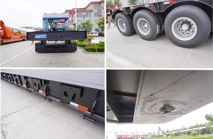 China 120 Ton Detachable Gooseneck Trailers for Sale in Ghana Tamale