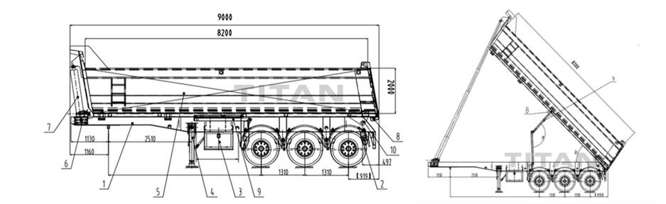 3 Axle Heavy Duty Dump Trailer for Sale Prices in Ghana