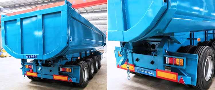 4 axles tipper trailer