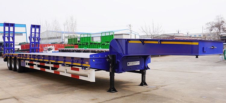 60 Ton Tri Axle Low Loader for Sale in Philippines Manila