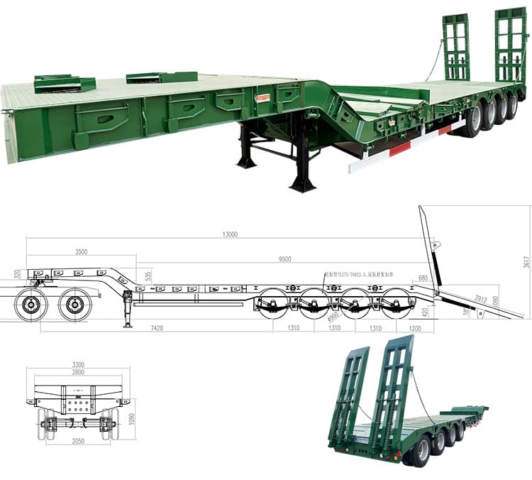 40Ft Low Loader Truck | Semi Trailer Low Loader Price in Philippines 
