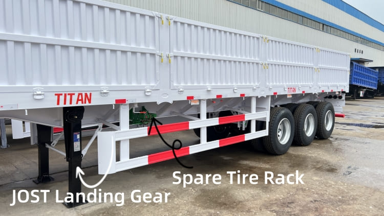 3 Axle Sidewall Trailer Price for Sale in Ghana Takoradi
