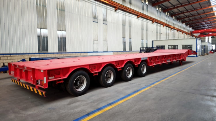 100 Ton 4 Axle Folding Gooseneck Trailer | Front Loading Low Bed Gooseneck Trailer for Sale in Philippines