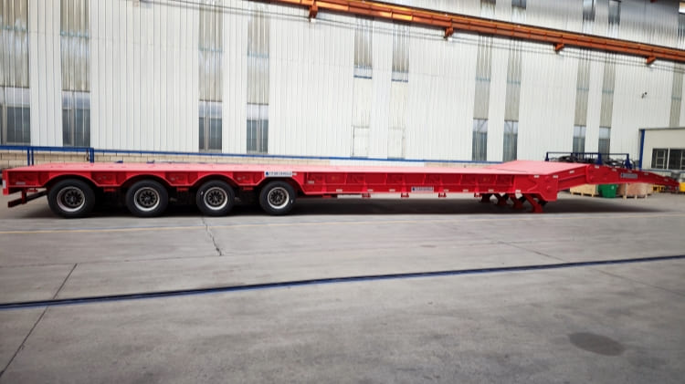 100 Ton 4 Axle Folding Gooseneck Trailer | Front Loading Low Bed Gooseneck Trailer for Sale in Philippines