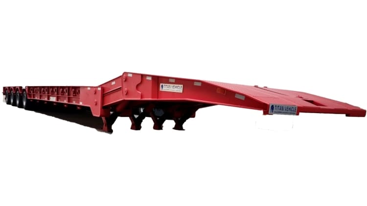 100 Ton 4 Axle Folding Gooseneck Trailer | Front Loading Low Bed Gooseneck Trailer for Sale in Philippines
