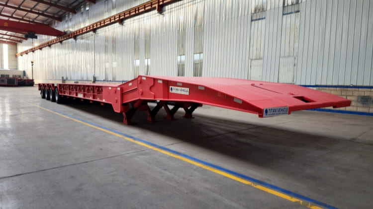 100 Ton 4 Axle Folding Gooseneck Trailer | Front Loading Low Bed Gooseneck Trailer for Sale in Philippines