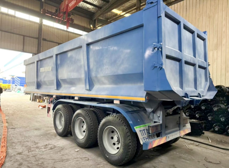 3 Axles 60 ton semi tipper trailer 