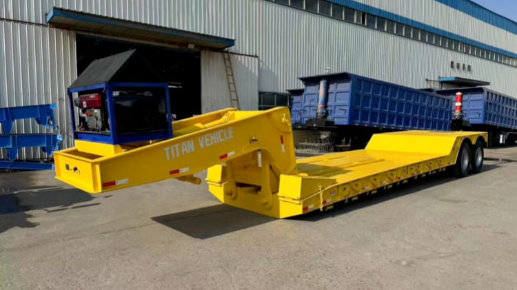 How Much is Used 60T Lowboy Gooseneck Trailer for Sale in Ghana 