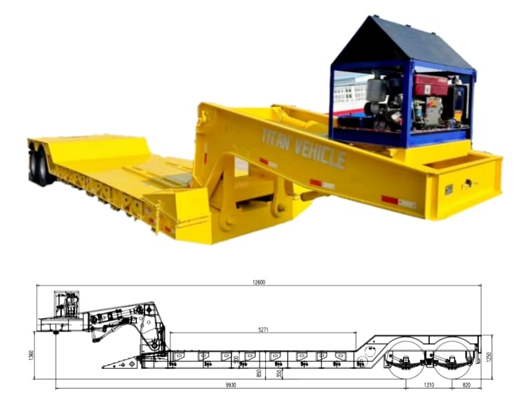 How Much is Used 60T Lowboy Gooseneck Trailer for Sale in Ghana 