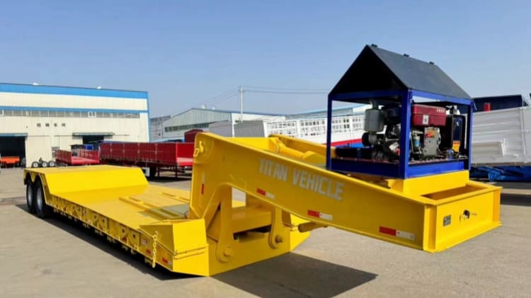 How Much is Used 60T Lowboy Gooseneck Trailer for Sale in Ghana 