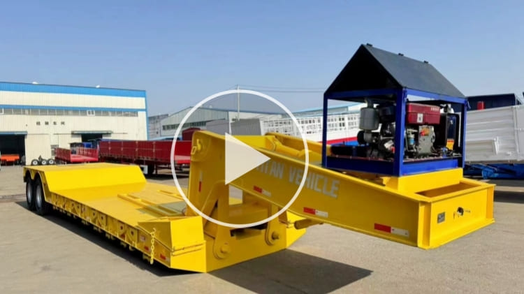 How Much is Used 60T Lowboy Gooseneck Trailer for Sale in Ghana 