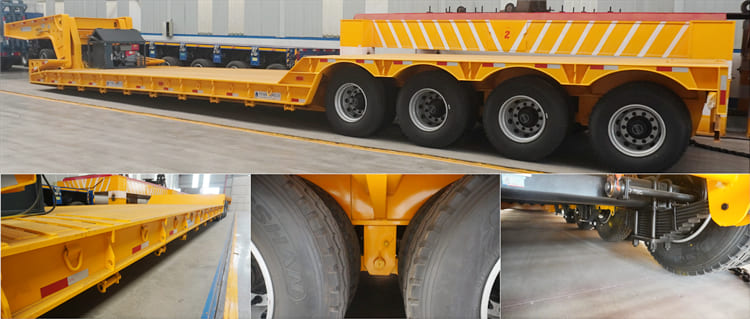 4 Axle 120 Tons Removable Gooseneck Trailer for Sale in Philippines | Removable Gooseneck Trailer RGN | RGN gooseneck trailer in Philippines
