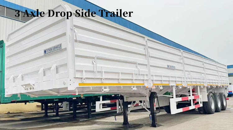 3 Axle Drop Side Trailer for Sale | 60 Tons Trailer Dropside in Philippines Manila