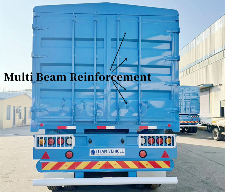 Tri Axle Fence Cargo Trailers for Sale Near Me | Cargo Stake Semi Trailer in Philippines