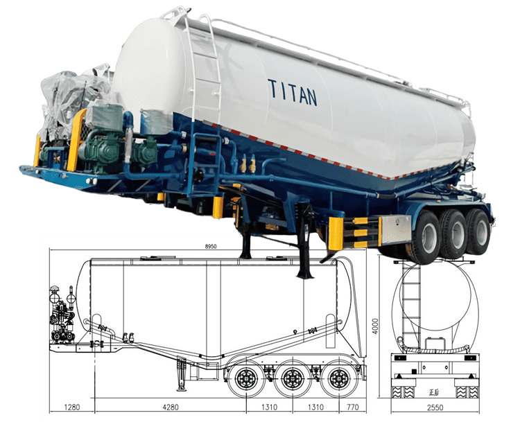 35CBM Dry Bulk Cement Trailer for Sale Philippines | Bulk Cement Semi Trailer in Manila