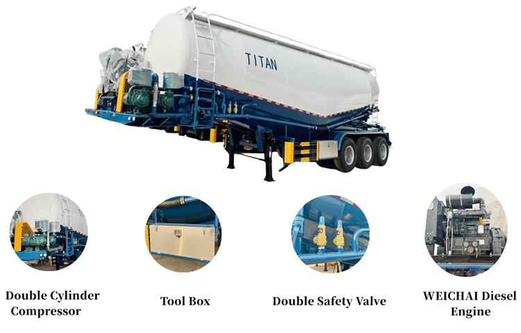 35CBM Dry Bulk Cement Trailer for Sale Philippines | Bulk Cement Semi Trailer in Manila
