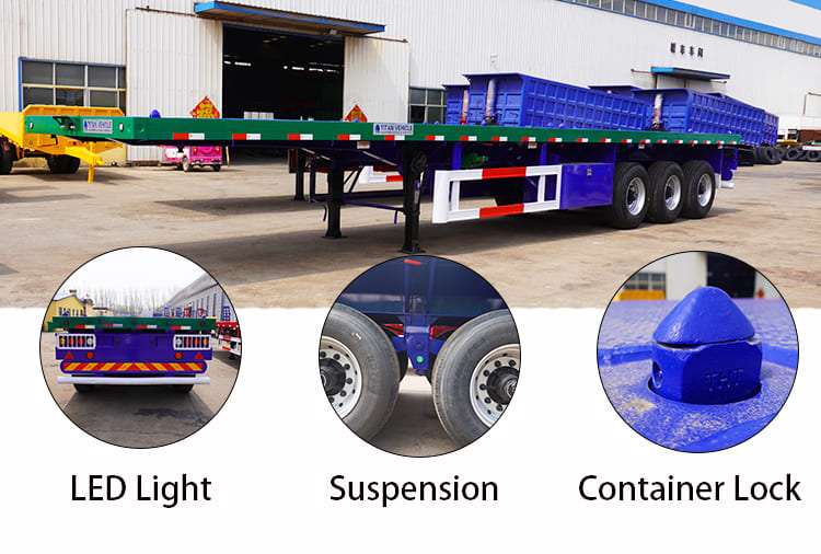 Tri Axle Flatbed Semi Trailer for Sale in Philippines, Phapa