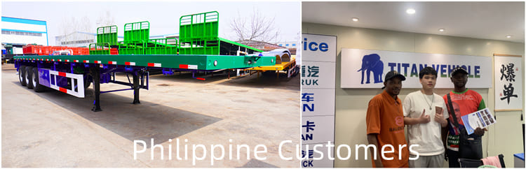 Tri Axle Flatbed Semi Trailer for Sale in Philippines, Phapa