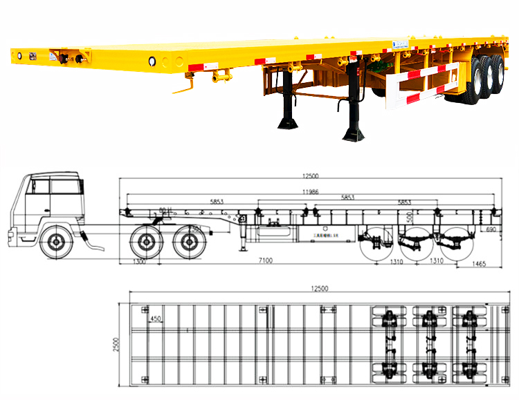 3 Axle Flat Bed Trailer for Sale in Philippines, Manila