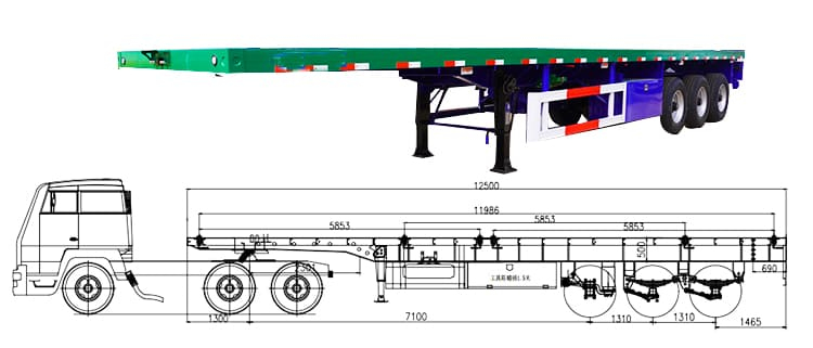Tri Axle Flatbed Semi Trailer for Sale in Philippines, Phapa