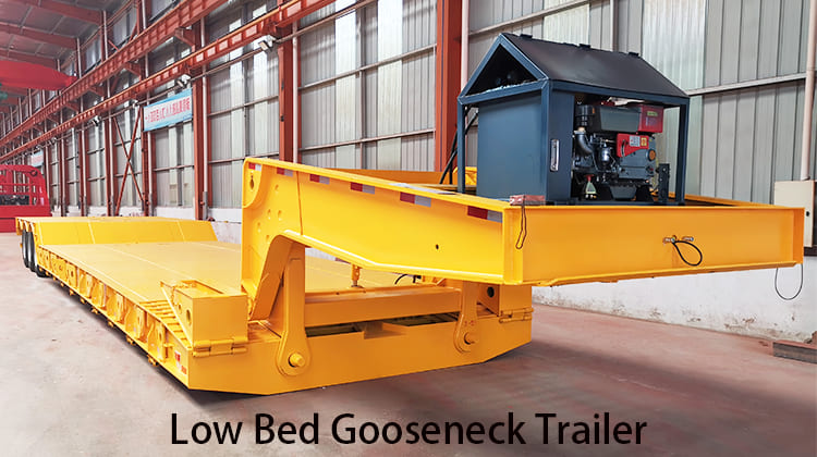 3 Axle 80 Ton Low Bed Gooseneck Trailer for Sale in Philippines, Manila