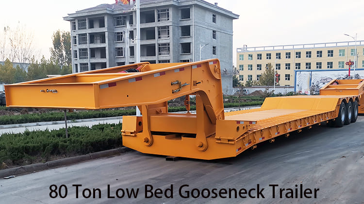 3 Axle 80 Ton Low Bed Gooseneck Trailer for Sale in Philippines, Manila