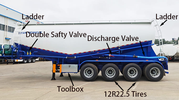 4 Axle 45CBM Bulker Cement Trailer for Sale in Philippines, Phili  