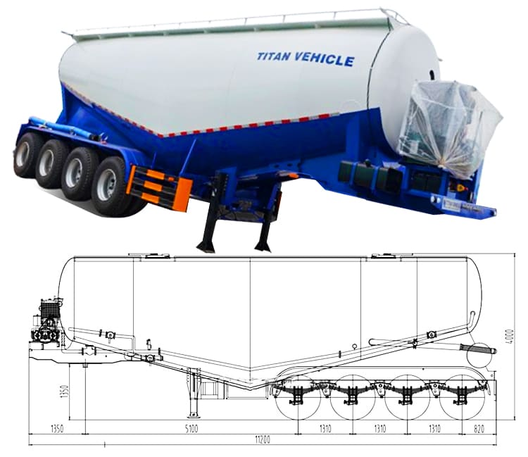 4 Axle 45CBM Bulker Cement Trailer for Sale in Philippines, Phili  
