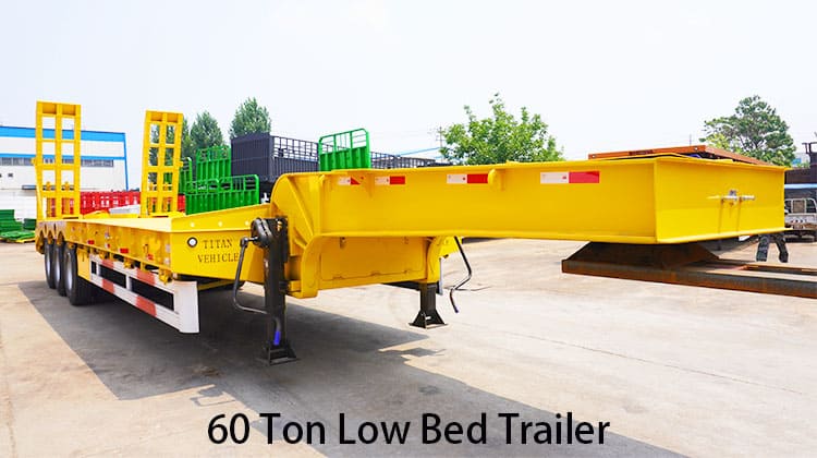 60 Ton Low Bed Trailer Manufacturers for Sale in Philippines, Davao
