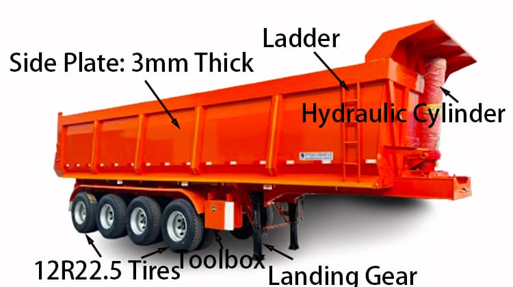 4 Axle Hydraulic Tipper Trailer for Sale in Philippines, Manil