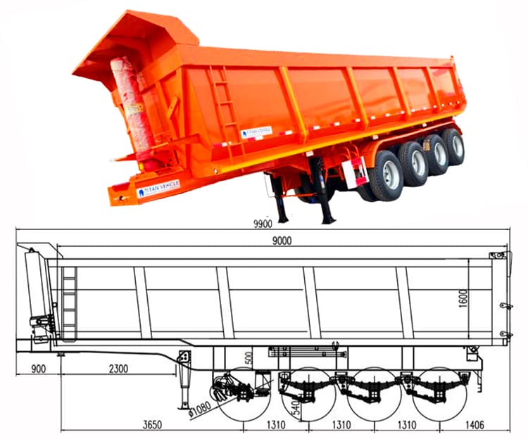 4 Axle Hydraulic Tipper Trailer for Sale in Philippines, Manil