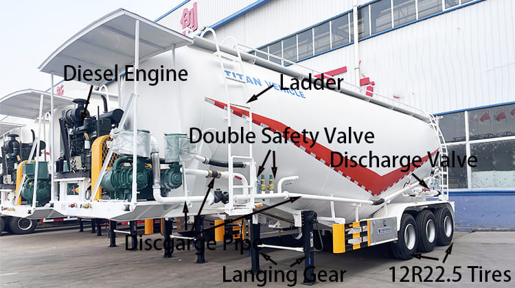 40 CBM Cement Tanker Trailer for Sale in Philippines, Phili
