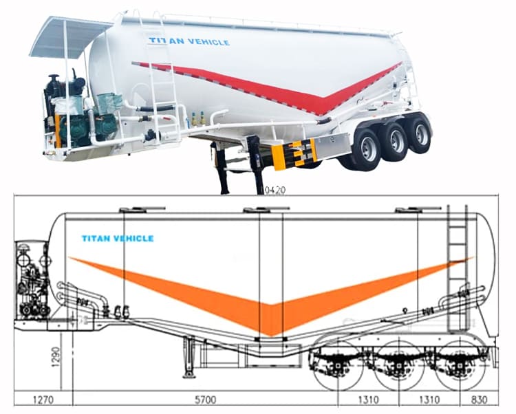 40 CBM Cement Tanker Trailer for Sale in Philippines, Phili