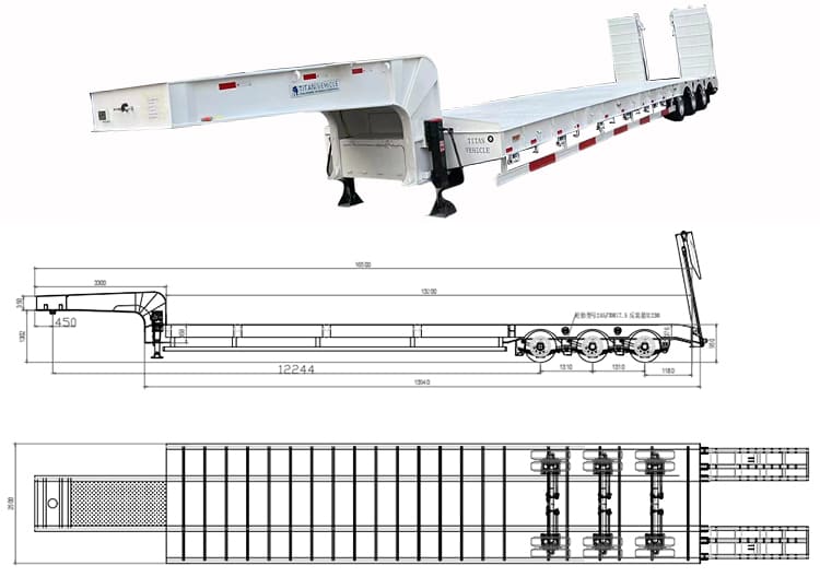 100 Ton Lowbed Trailer for Sale in Philippines, Davao