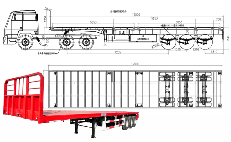 40Ft Flatbed Semi Trailer for Sale in Philippines, Phapa