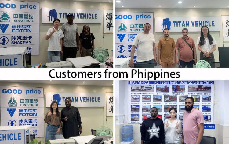 4 Axle Flatbed Deck Trailer for Sale with Pillars in Philippines, Cebu