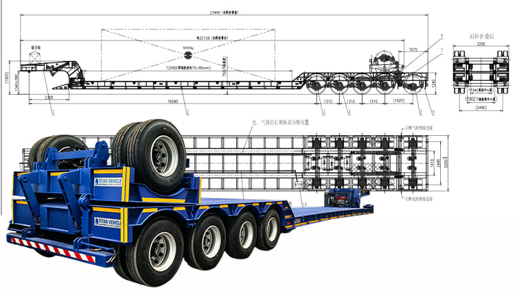 80 Ton Lowboy Gooseneck Trailer for Sale in Philippines, Cagayan De Oro