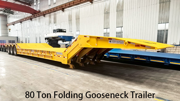 80 Ton Folding Gooseneck Trailer for Sale in Philippines, Manila