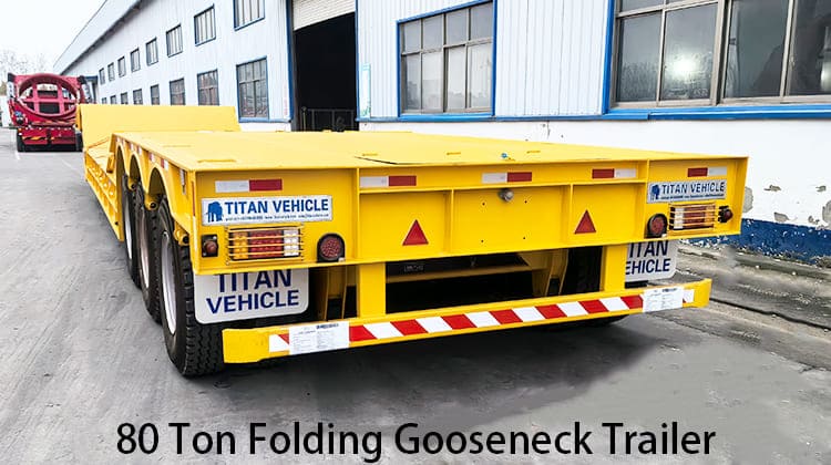 80 Ton Folding Gooseneck Trailer for Sale in Philippines, Manila