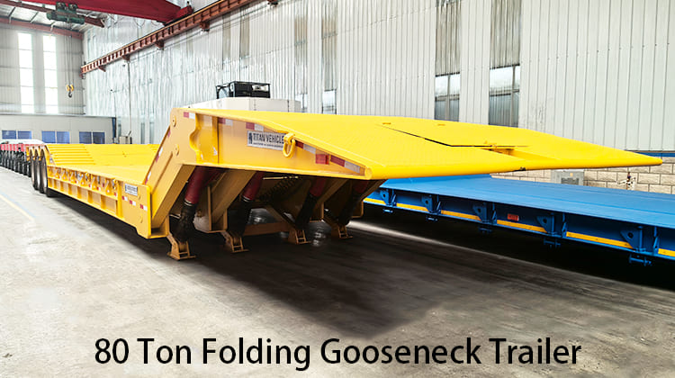 80 Ton Folding Gooseneck Trailer for Sale in Philippines, Manila