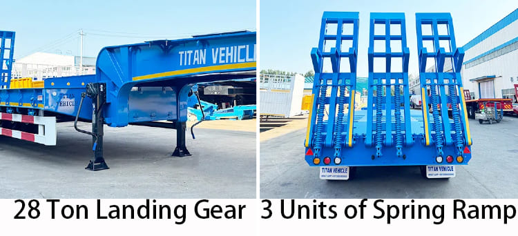 Tri Axle Low Bed Trailer with Ramp for Sale in Philippines, Naga