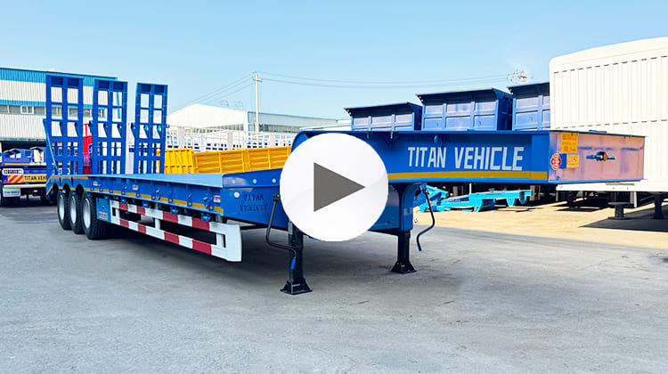 Tri Axle Low Bed Trailer with Ramp for Sale in Philippines, Naga