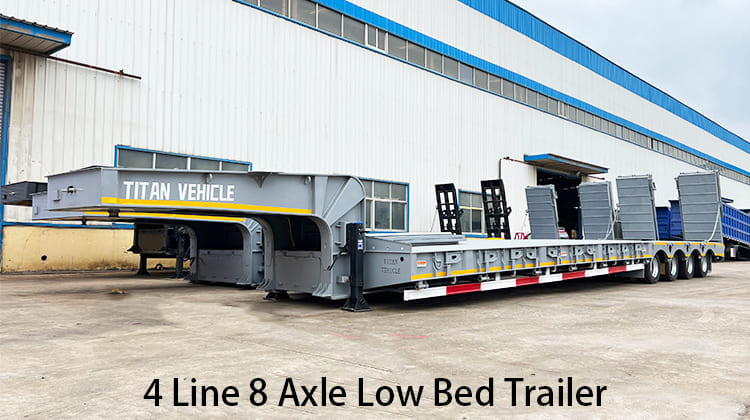 4 Line 8 Axle Low Bed Trailer Manufacturers for Sale in Philippines, Naga
