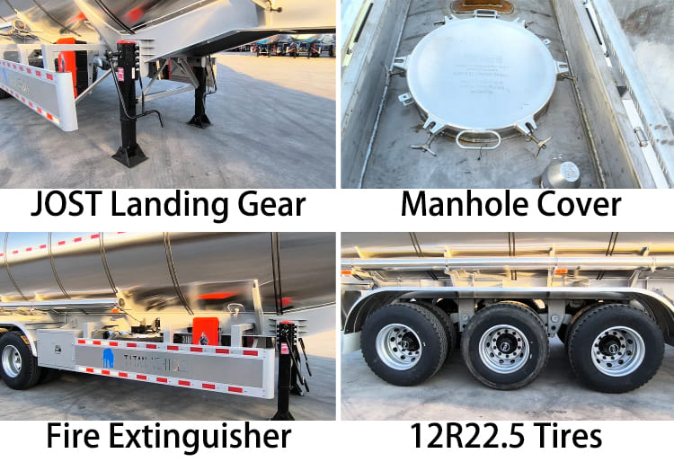 Tri Axle Aluminum Semi Tanker Trailer Manufacturers for Sale in Philippines, Manila