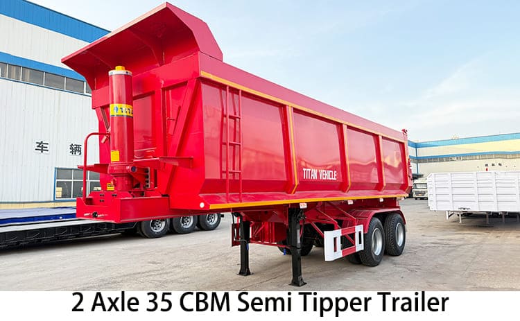 2 Axle 35 CBM Semi Tipper Trailer Price for Sale in Philippines, General Santos