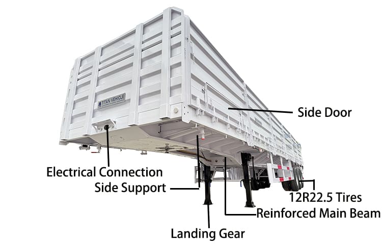 Tri Axle Trailer With Side Walls | Side Wall Semi Trailer for Sale in Philippines, Manila   